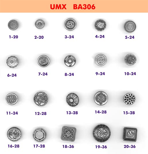 ABS shank buttons series ba306