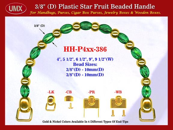 Make Wood Cigar Box Purse Handle: Make Wood Cigar Purse Star Fruit Beads Purse Handle: Make Wood Box Purse Handles - HH-Pxx-386