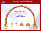 HH-Pxx-411 Beaded Handle with Small Barrel Tube Bali Bone Beads For Designer Handbag Making