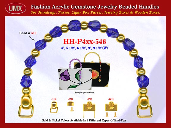 We are supplier of women's genuine handbag making hardware supplies. Our wholesale women's genuine handbag handles are fashioned from topaz jewelry beads - acrylic topaz beads.