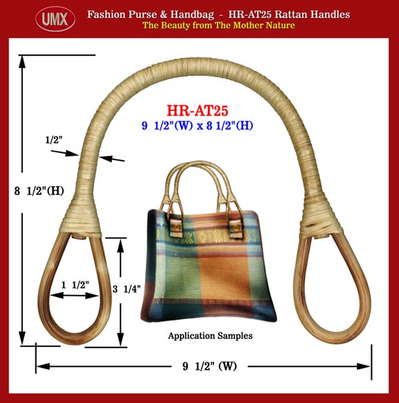 Rattan Handles - The Beauty From Mother Nature - Rattan Purse, Handbag Handle -
HR-AT25