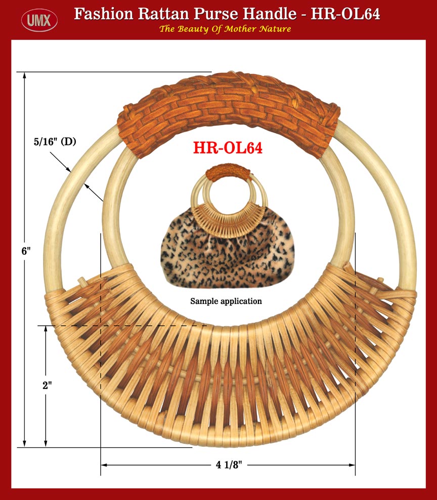 Rattan - The Beauty From Mother Nature - Rattan Purse, Handbag Handles - HR-OL64