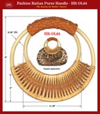 Rattan - The Beauty From Mother Nature - Rattan Purse, Handbag Handles - HR-OL64