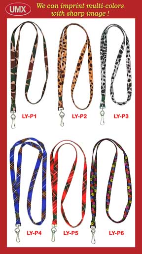 custom multi-color pattern lanyards