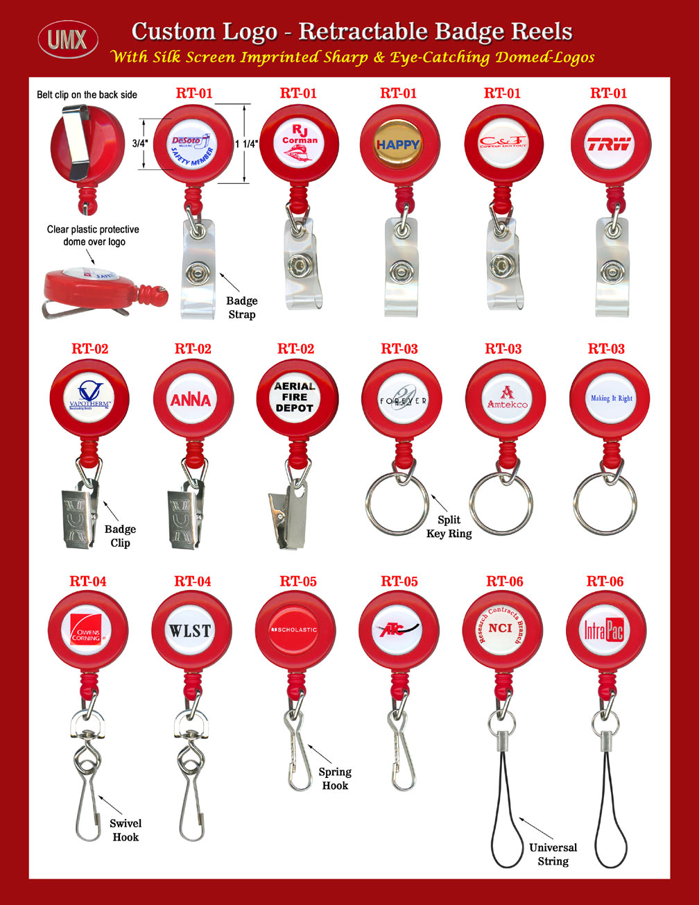 Custom Designed Badge Reels.