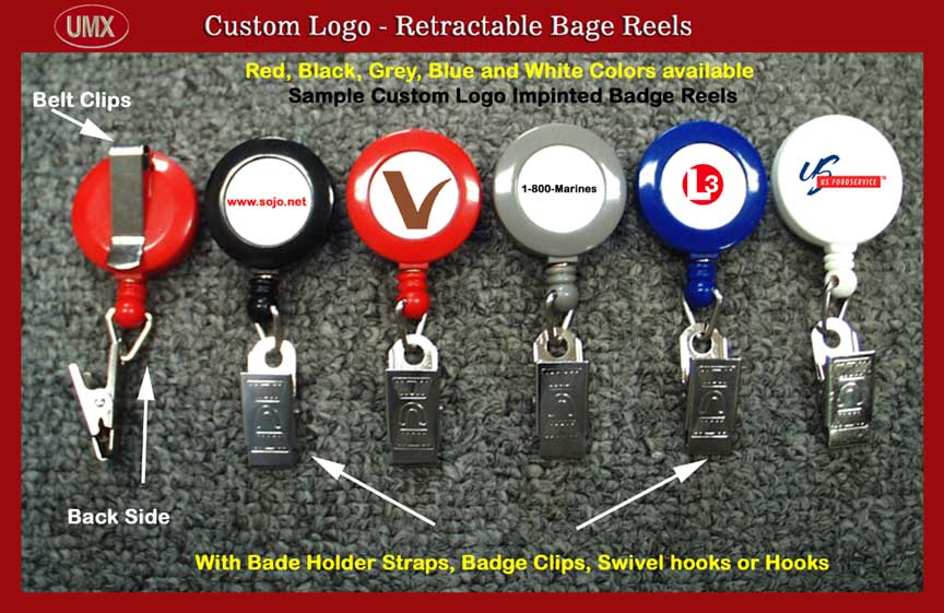 Custom Logo Retractable Badge Clips