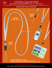 Cell Phone Strap Supplies: Plain Cell Phone Neck Straps with Detachable Connectors.