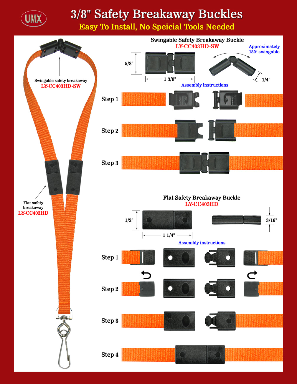 Shop or Buy  3/8" Small Size Safety Break Away Buckles.