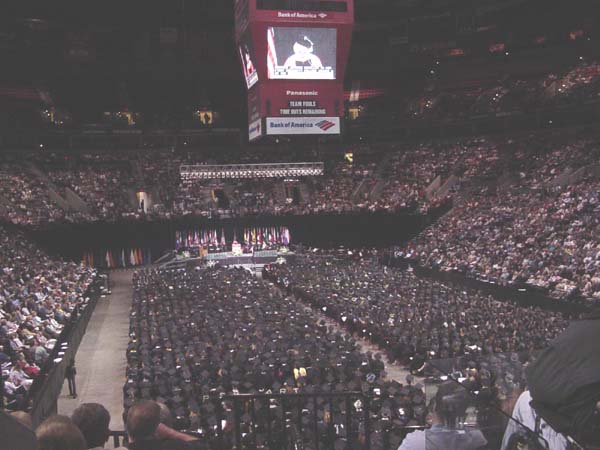 Cascade Sound & Stage Lighting Production Services For Portland State Graduation at the Rose Garden.