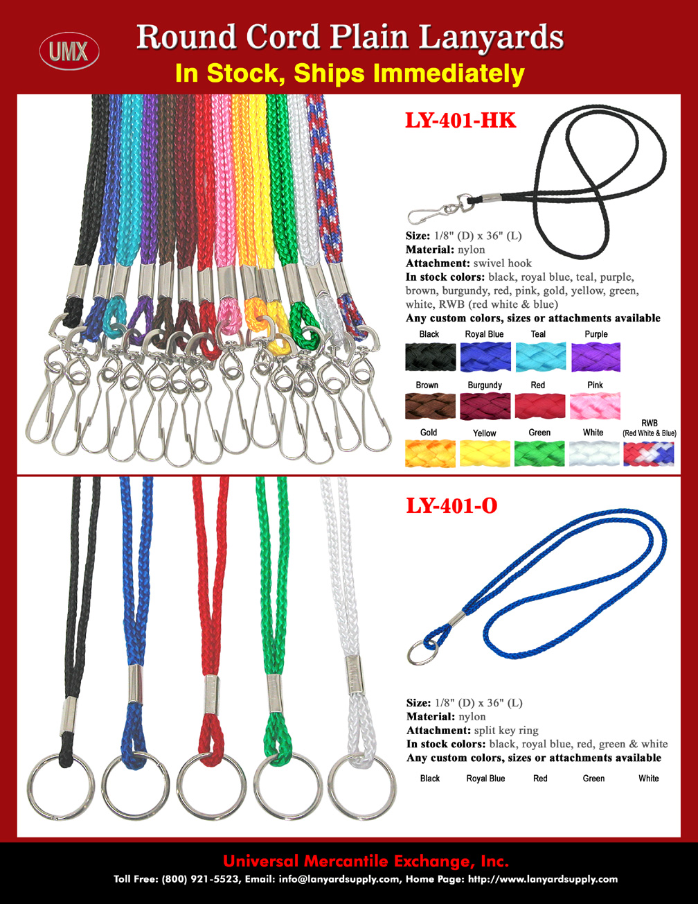 School Lanyards, College & University Lanyards - Low Cost Plain Lanyard Supplies