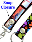 3/4" USA Landmark and Paw Print Snap Closure Lanyards