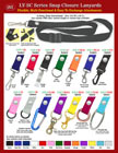 Single safety break away snap on lanyard series.