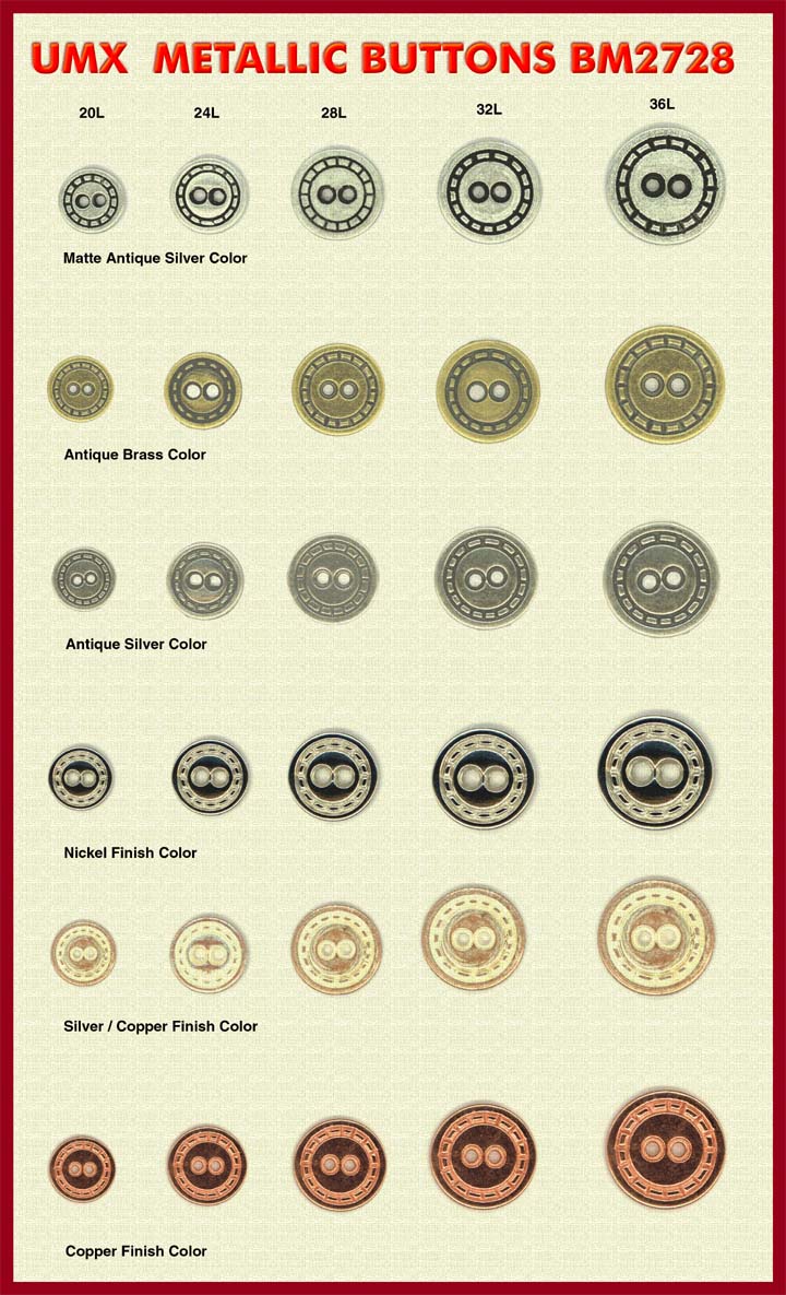 metallic buttons bm2728