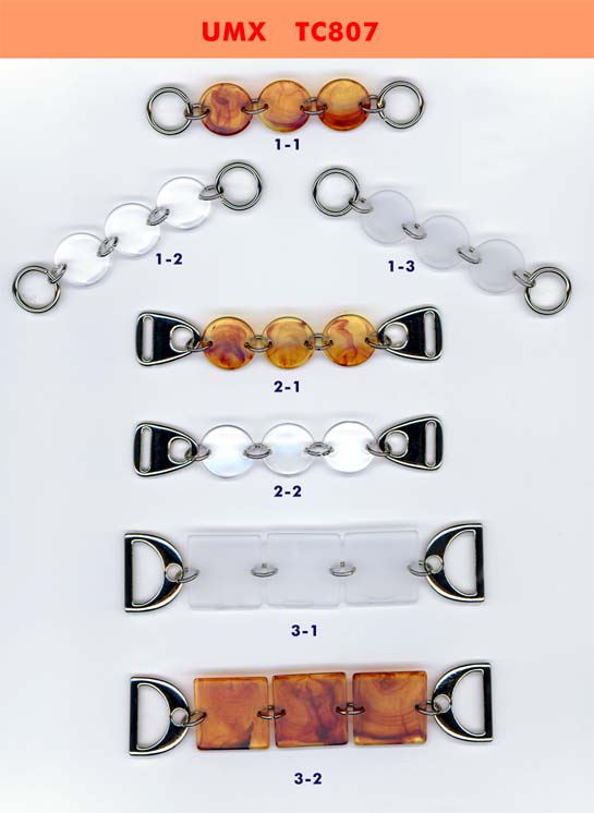 Fasteners: Fashion Chains, Fashion Lace, Fashion Buckles, Fashion Trims, Fashion Novelties Series TC807